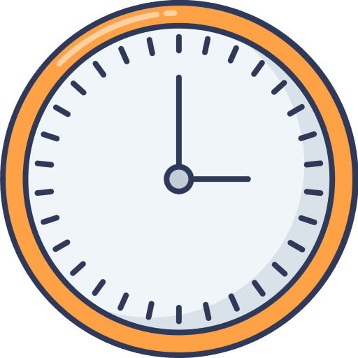 Clock time and date time watch icon