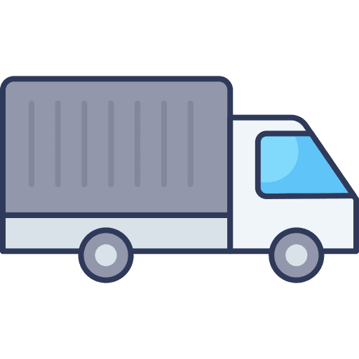 Delivery truck shipping truck commerce and shopping icon