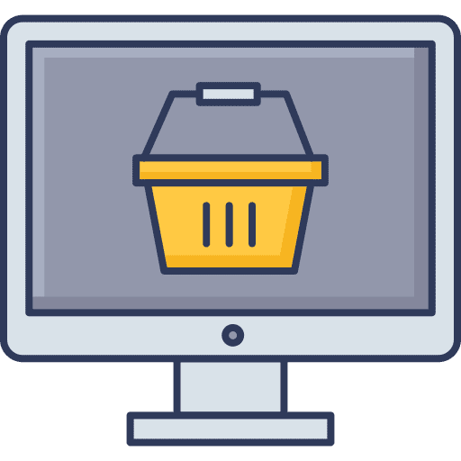 Online shopping commerce and shopping shopping online shop icon