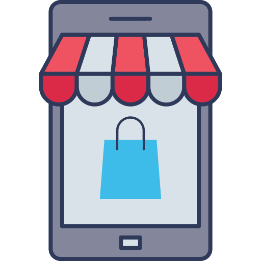 Online store online store online shopping mobile phone icon