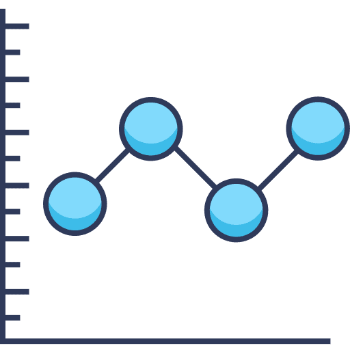 Line chart line graph line chart growth graph icon