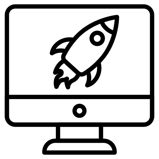 Startup launch startup seo and web icon
