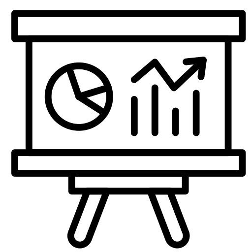 Graph statistics report graph icon