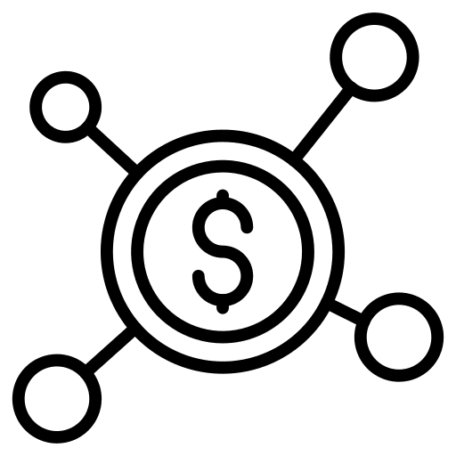 Coin cash network money icon