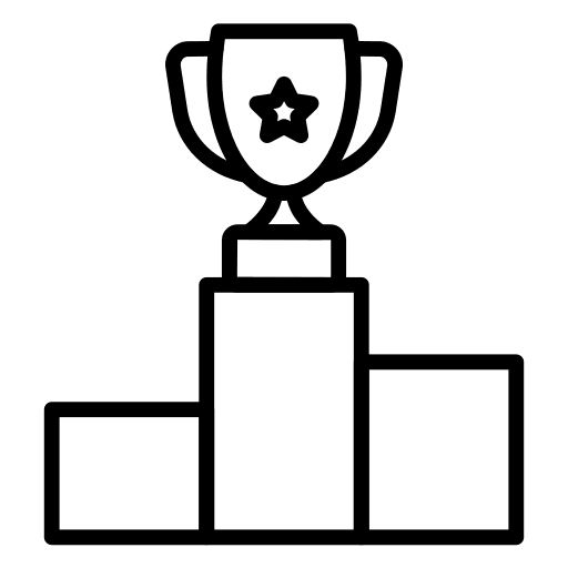 Podium award trophy leaderboard icon