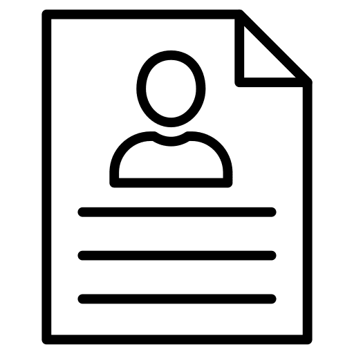 Resume profile cv job profile icon