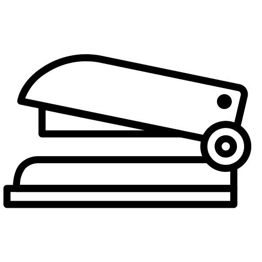 Stapler clip office stationery icon