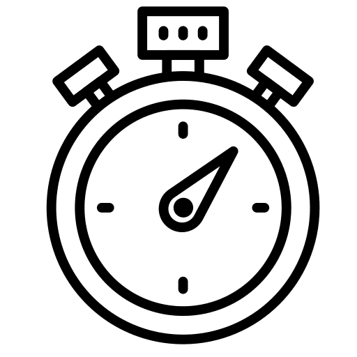 Stopwatch time and date clock chrono icon