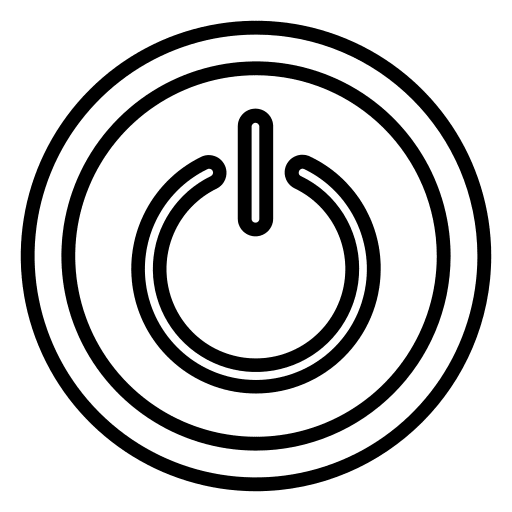 Turn off button shutdown turn on icon