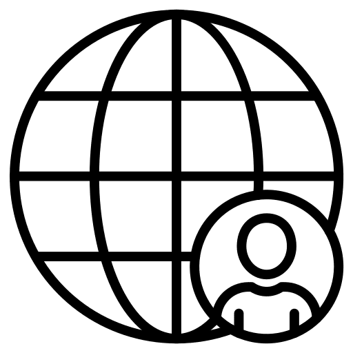 World network seo and web representative icon