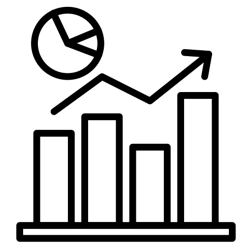 Graph diagram statistics analytics icon