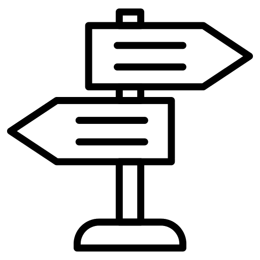 Guidepost direction arrow guidepost icon