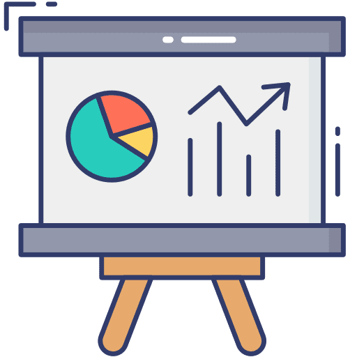 Graph business and finance analytics report icon