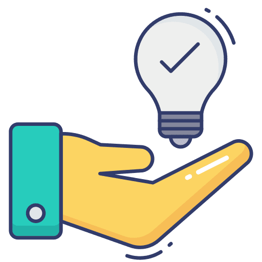 Idea think marketing solution icon