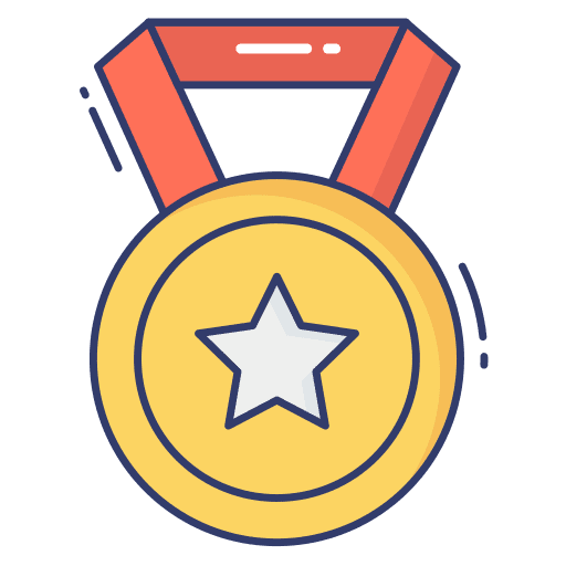Medal reward achieve star icon