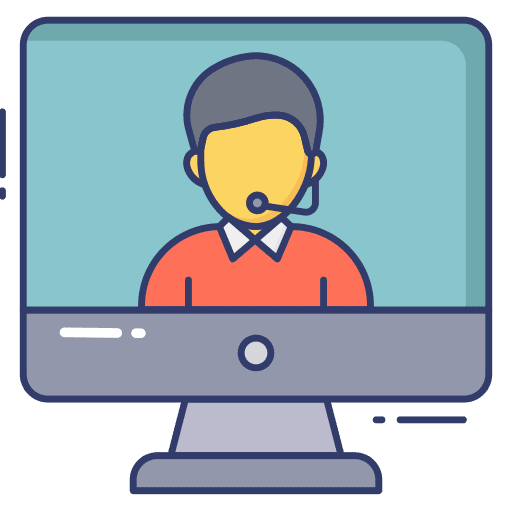 Meeting communications customer service online icon