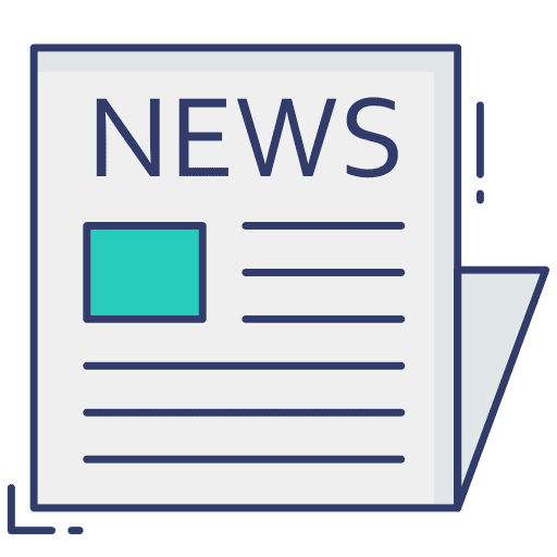 Newspaper communications report press icon