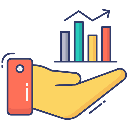 Graph chart statistics business icon