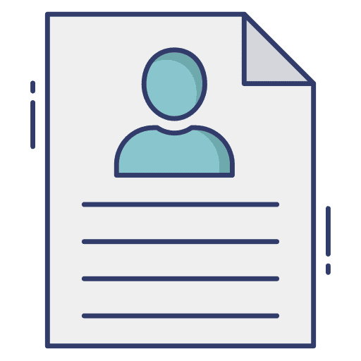 Resume file document curriculum vitae icon