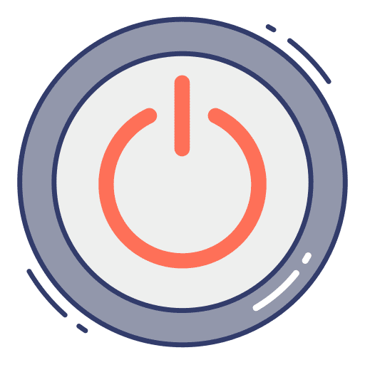 Turn off power button turn off icon