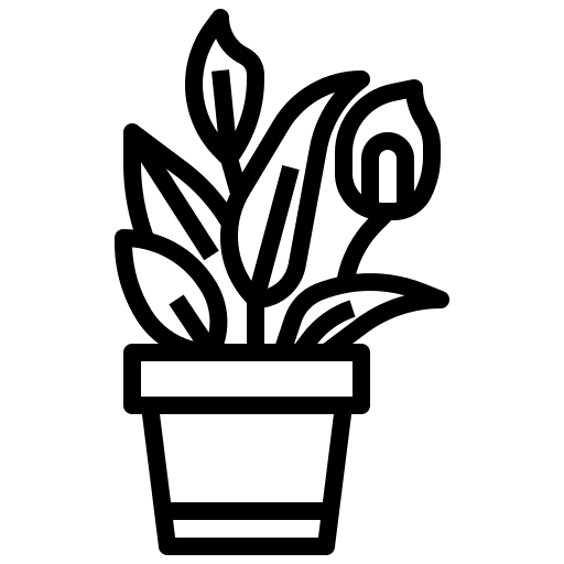 Peace lily leaf ecology pot icon