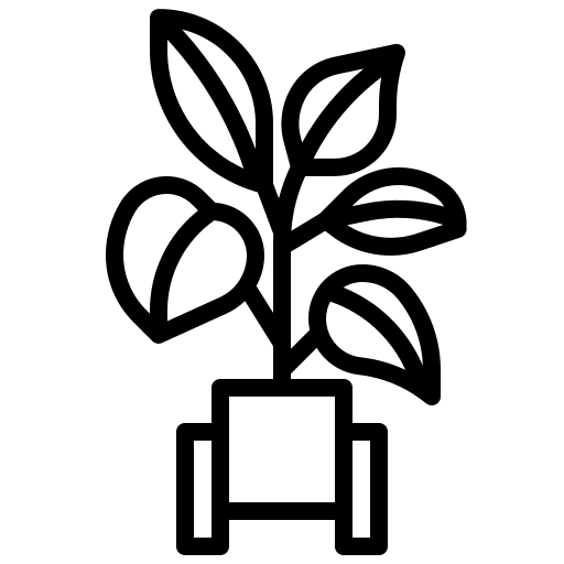 Rubber plant flower ecology farming and gardening icon Rubber plant flower ecology farming and gardening icon