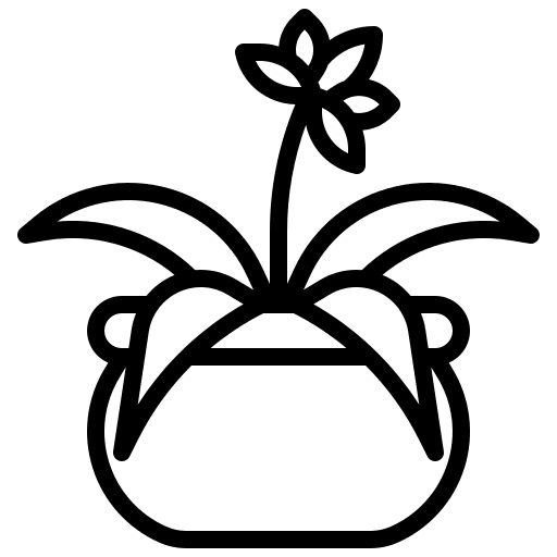 Urn plant leaf exotic farming and gardening icon Urn plant leaf exotic farming and gardening icon