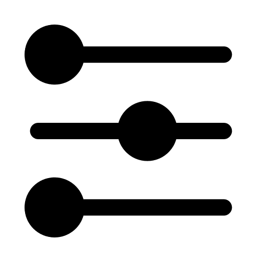 Equalizer personalized settings configuration icon