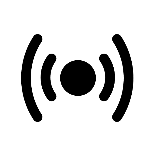 Streaming music and multimedia podcast ui icon