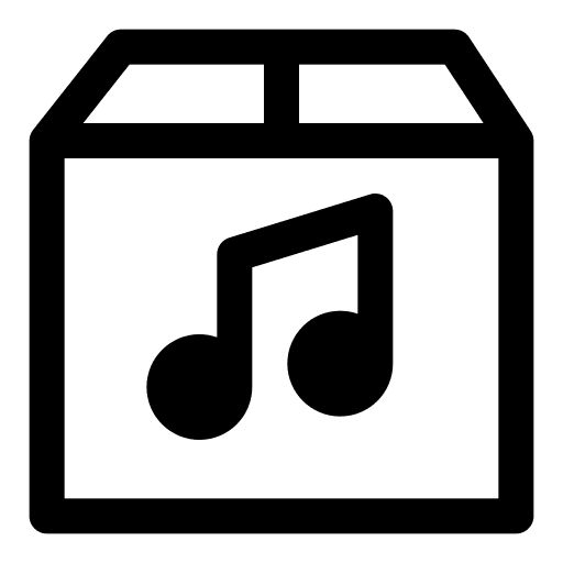 Box music player music and multimedia song icon