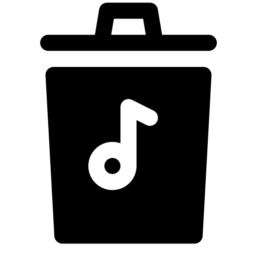 Delete song delete ui icon