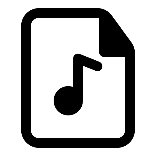 Document music note music player song icon