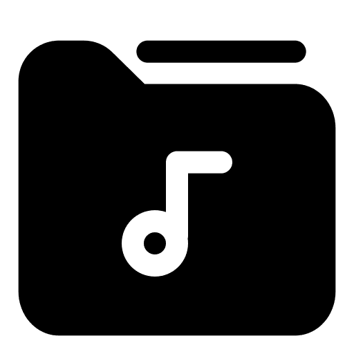 Folder music note ui song icon