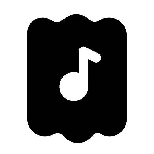 Ticket music note music player ui icon
