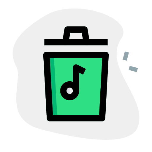 Delete musical note ui music and multimedia icon
