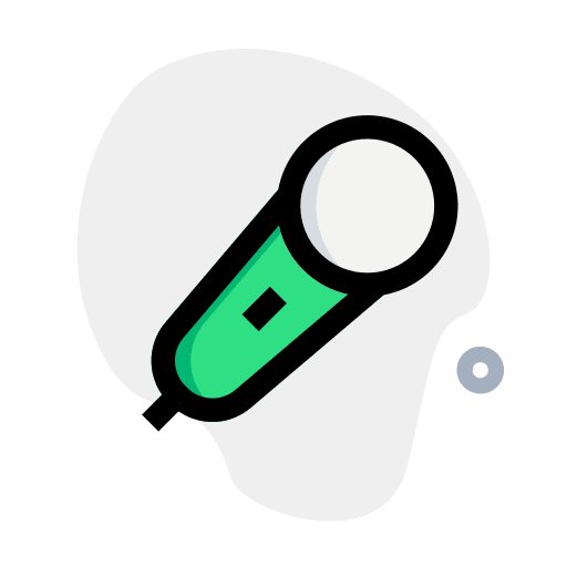 Microphone music and multimedia technology voice recording icon