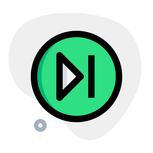 Skip button arrow music player interface icon