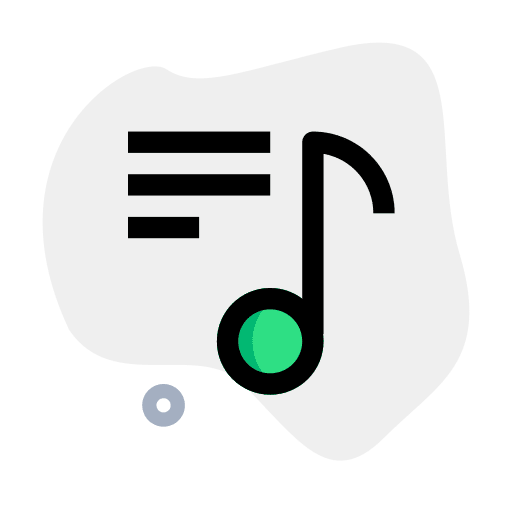 Song lyrics music and multimedia interface music note icon