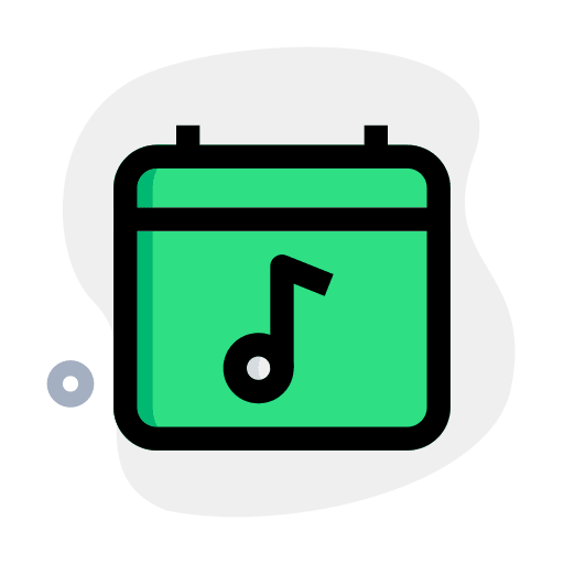 Calendar event quaver concert icon