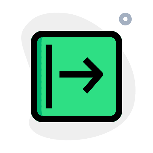 Logout right arrow interface orientation icon