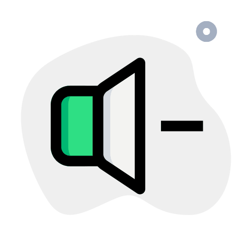 Low volume music and multimedia low volume interface icon