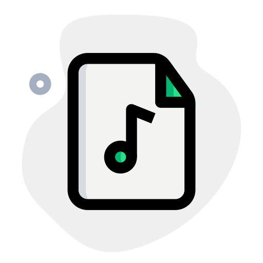 Document song files and folders music and multimedia icon