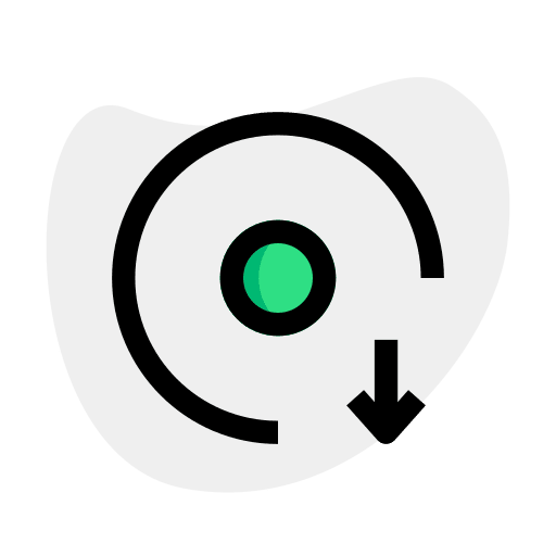 Downloading music player cd interface icon