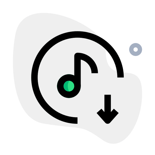 Downloading music player interface song icon