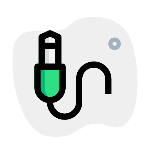 Sound cable jack connector music and multimedia electronics icon