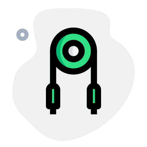 Sound cable music and multimedia connector audio jack icon