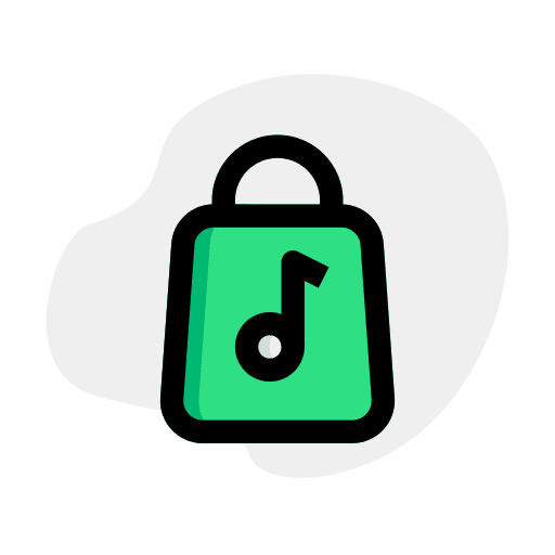 Music shop interface music note ecommerce icon