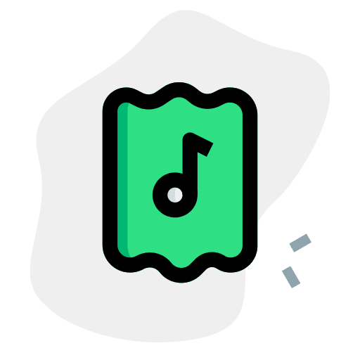 Ticket interface quaver music note icon