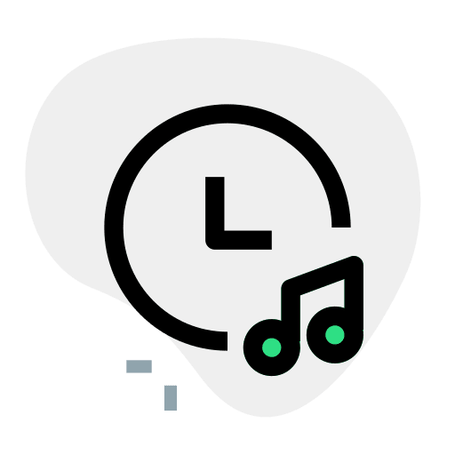 Timer music and multimedia timer interface icon