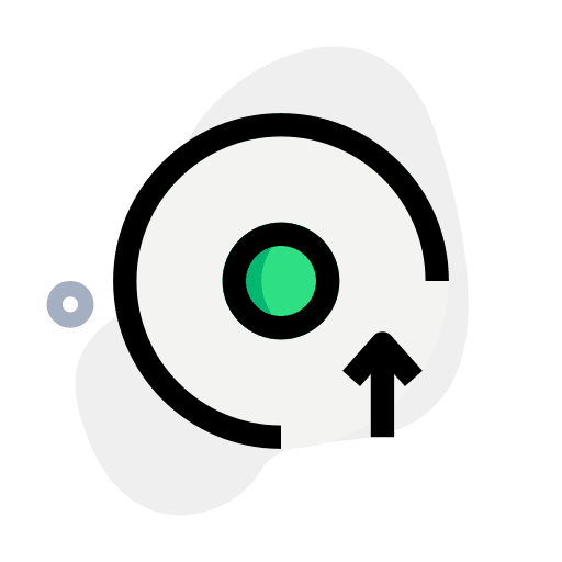 Uploading up arrow multimedia option music and multimedia icon